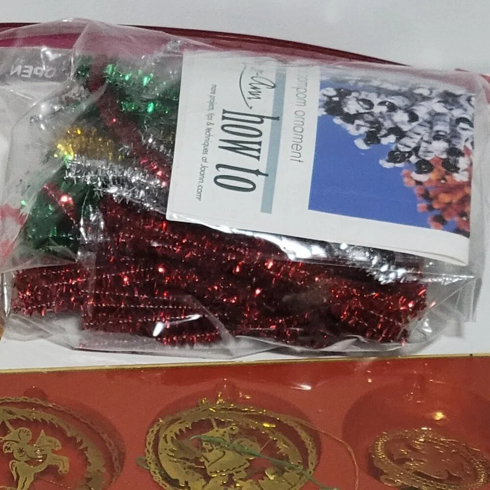 Vintage Christmas Ornaments Decor Lot of 16 Items Cardinal Bird Wood Metal
